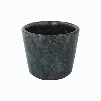 Cache-pot en céramique bleu/gris 14cm Dust 1