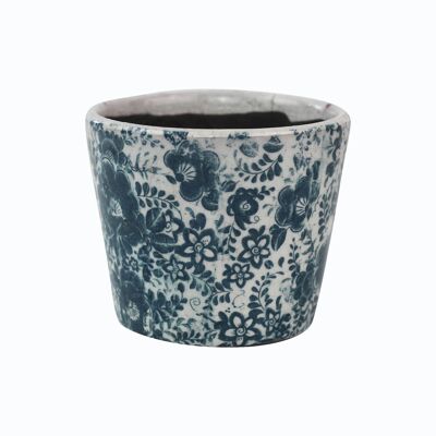 Ceramic pot Florecitas Mosaic blue 12cm