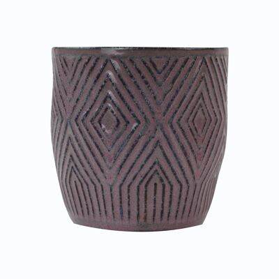 Ceramic planter geometric pink 14cm Modern