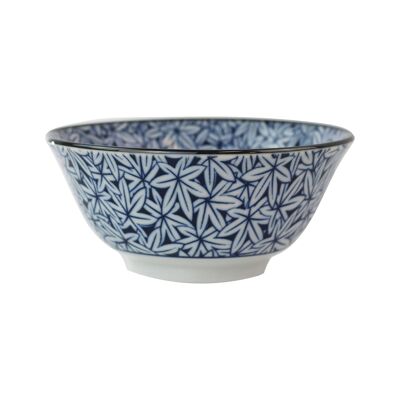 Porcelain bowl Dakuburu 500ml white blue floral