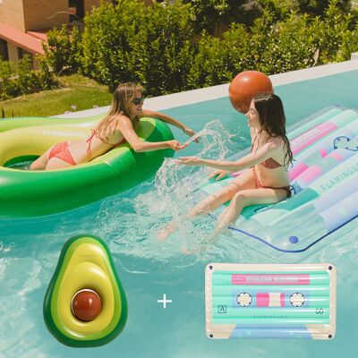 Floats Pack - Giant Inflatable Avocado and Giant Inflatable Retro Style Cassette