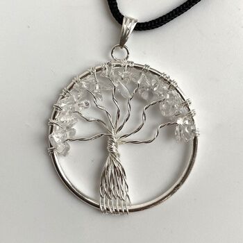 Pendentif Arbre de Vie, Quartz Clair, 30mm 4