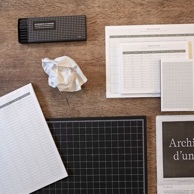 Pack Planners minimalistes / sous-mains cadeau organisation papeterie