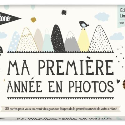 Tarjetas fotográficas "Mi primer año en fotos" - Colección "En la luna"