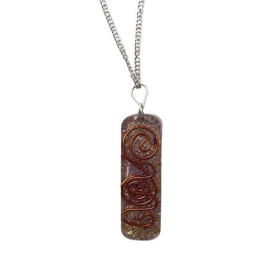 Orgonite Reiki Pendant, 3.5cm, Amethyst