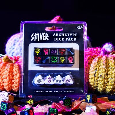 Paquete de dados de juego SHIVER RPG - Esencial de Halloween aterrador