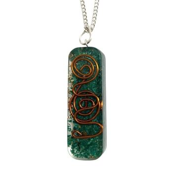 Pendentif Reiki Orgonite, 3,5 cm, Malachite 3