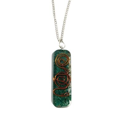 Pendentif Reiki Orgonite, 3,5 cm, Malachite