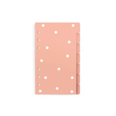 Set of 7 dividers for your ring planner. A6. Pink