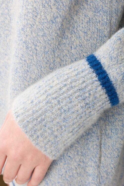 Cashmere & Silk Pullover - Contrasto - Light blue