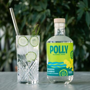 POLLY London Classic, alternative au gin sans alcool au goût de genièvre-concombre-gingembre, bouteille de 500 ml 3