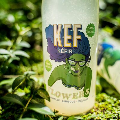 Flowers fruit kefir without sugar BIO