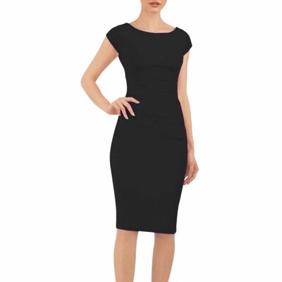 Polly sleeveless Pencil Dress BLACK