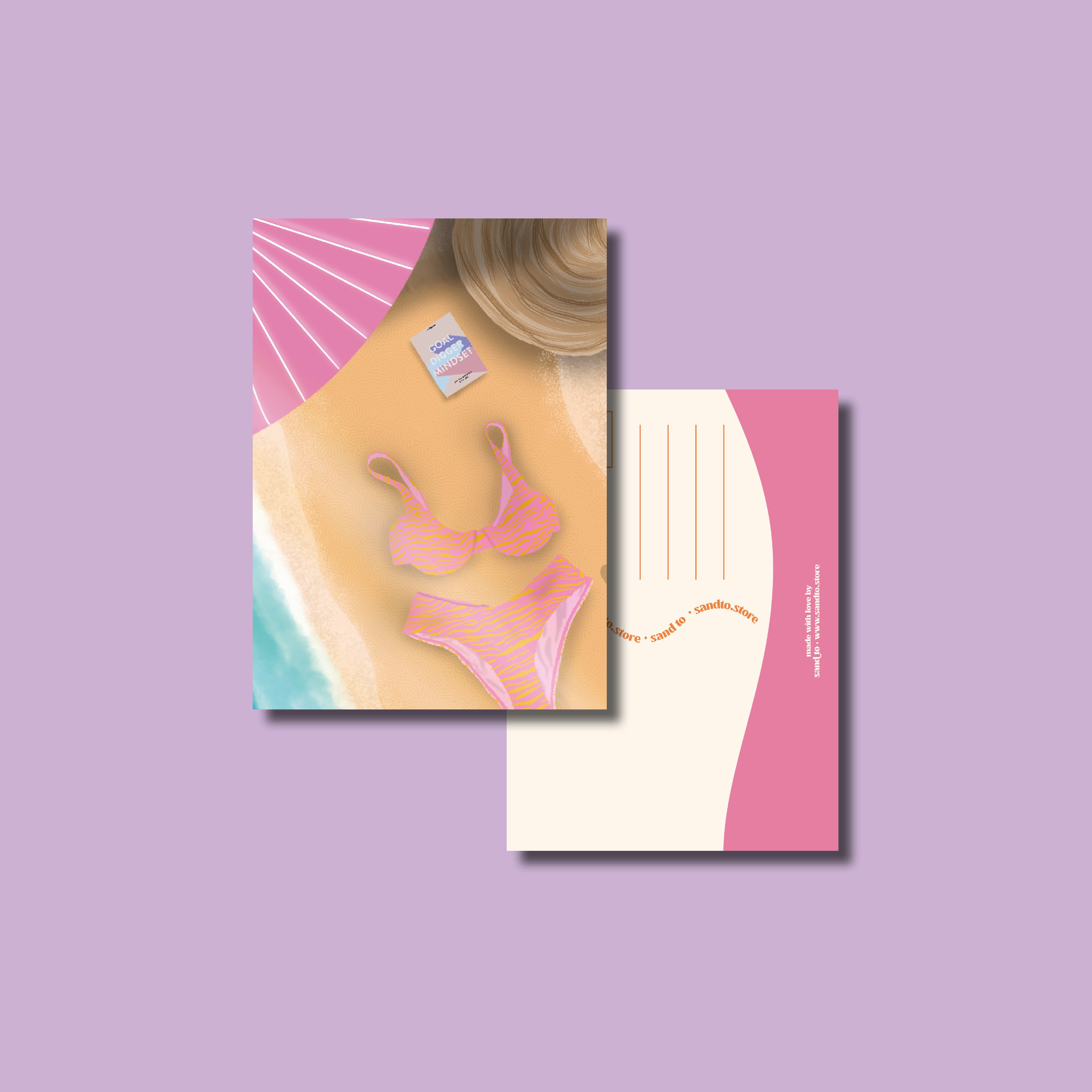 Biglietto da spiaggia in bikini