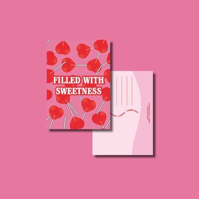 Gefüllt mit Süßigkeitskarte