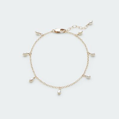 Dangle Pearls bracelet gold