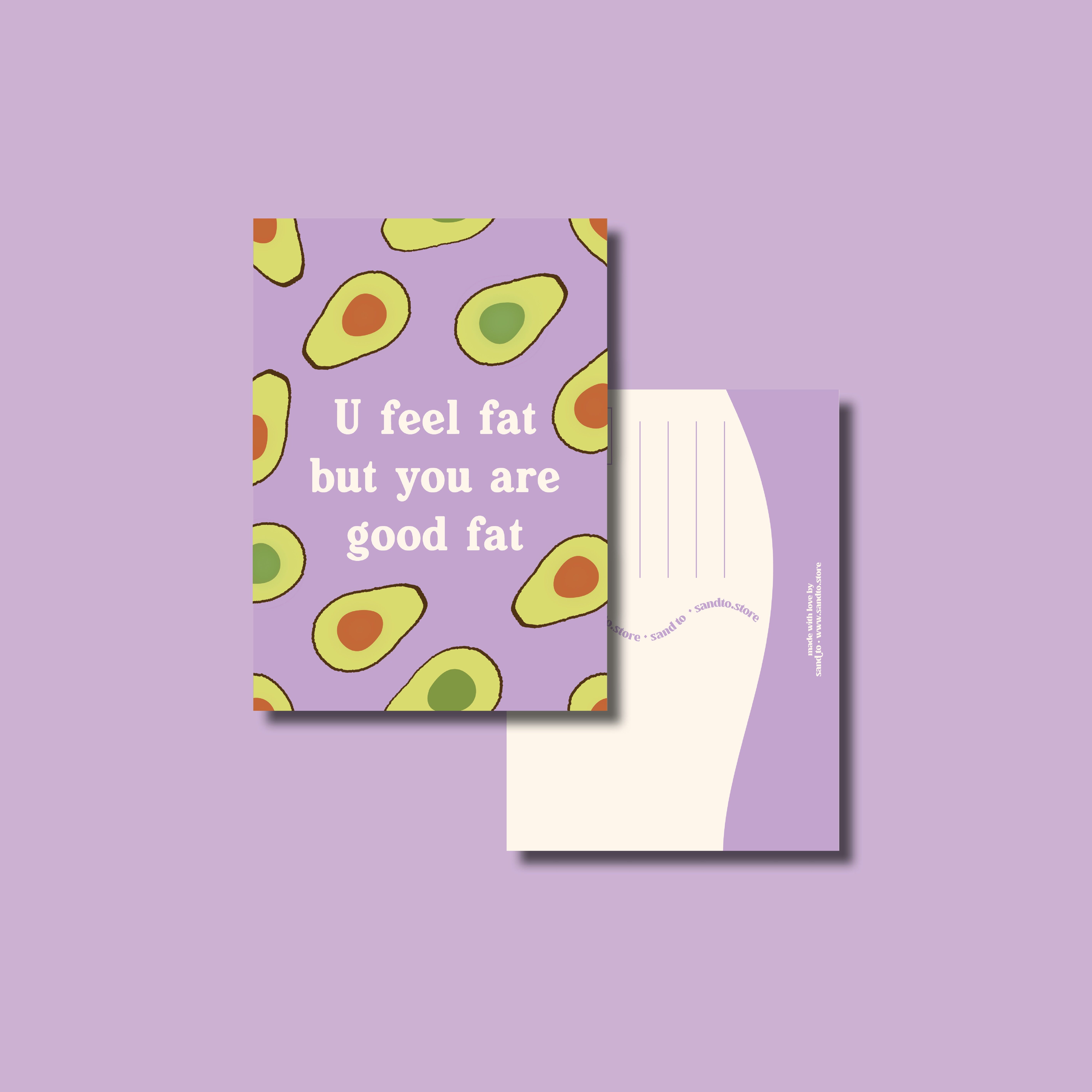 Tarjeta de grasa de aguacate