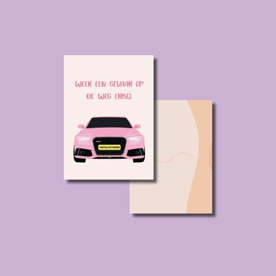 Carnet de conducir tarjeta rosa