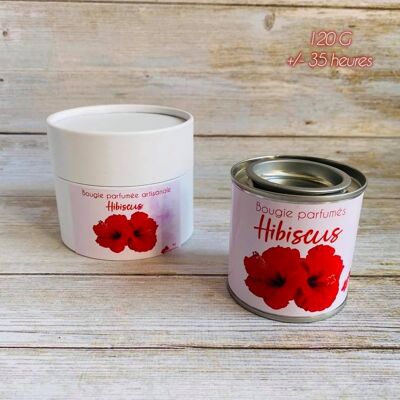 Hibiscus flower vegetable scented candle
