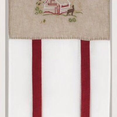 Brise-Bise Ribbon Blind - Chalet Embroidered - 100% Polyester - 60 x 160 cm