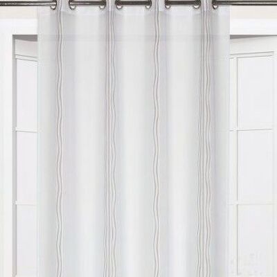 Voile curtain CALYPSO - Mink - Eyelet panel - 100% pes - 140 x 240 cm
