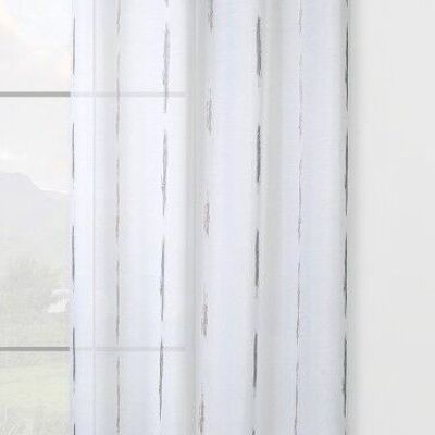 CLANDESTINE Sheer Curtain - Grommet Panel - Chocolate