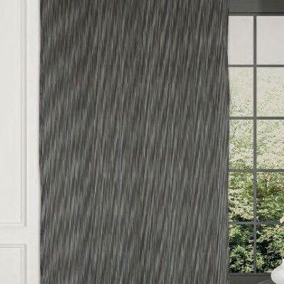 Voile curtain PORTO - Panel with eyelets - Black - 140 x 260 cm - 100% pes