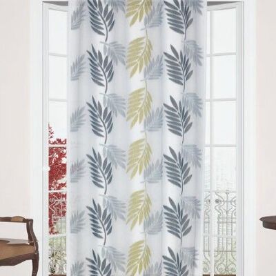 TROPICAL Voile curtain - Green - Eyelet panel - 100% pes - 140 x 240 cm