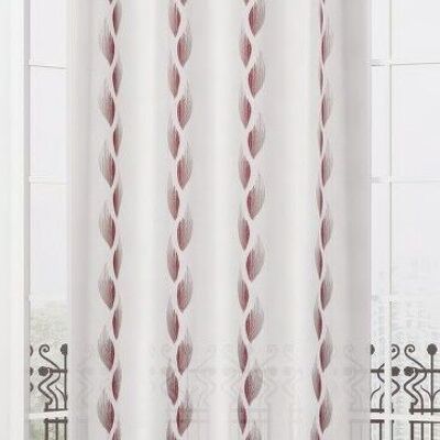 Voile-Vorhang DENIS – Rot – Ösenbahn – 100 % Pes – 140 x 240 cm