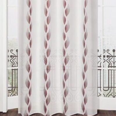 Voile curtain DENIS - Red - Eyelet panel - 100% pes - 140 x 240 cm