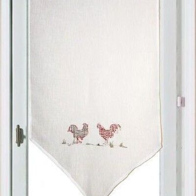 Brise-Bise Vitrage - Poulesv - 100% polyester - 45 x 90 cm