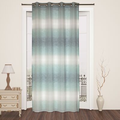 Voile curtain BASILE - Blue - Panel with eyelets - 100% pes - 140 x 240 cm