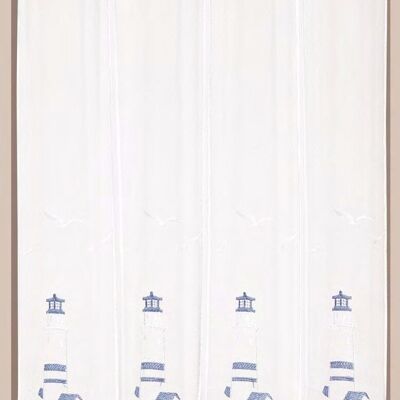 Schleier PHARE - Brise-Bise - Col Bleu - 60 cm - 100 % Pes