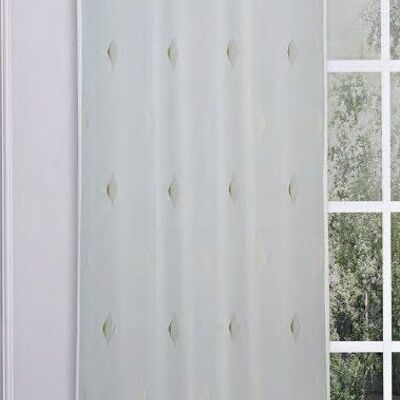 Sheer curtain CHAMANE - Panel with eyelets - Green - 140 x 260 cm - 100% pes