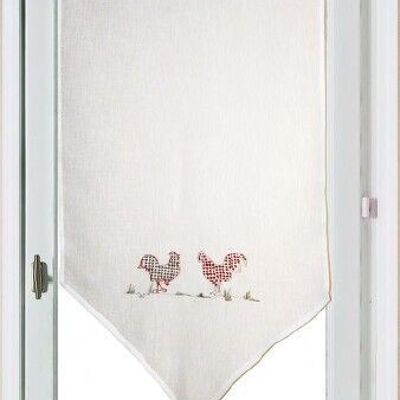 Brise-Bise Vitrage - Hühner - 100 % Polyester - 60 x 90 cm