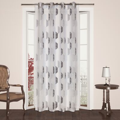 Voile curtain EFE - Gray - Eyelet panel - 100% pes - 140 x 240 cm