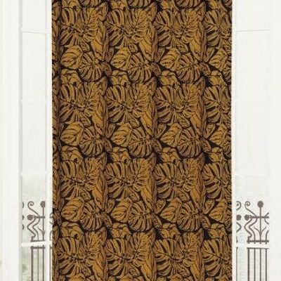 Curtain ISIDORE - Mustard - Panel with eyelets - 100% pes - 140 x 260 cm