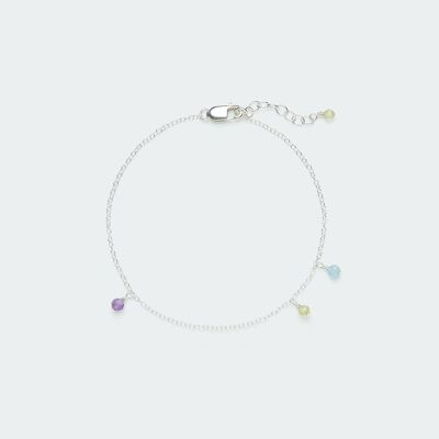 Minimal Bloom palette bracelet silver