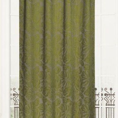 Cortina ISIDORE - Verde - Panel con ojales - 100% pes - 140 x 260 cm
