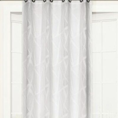 PETRA Sheer Curtain - Grommet Panel - White