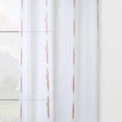 CLANDESTINE Sheer Curtain - Grommet Panel - Red