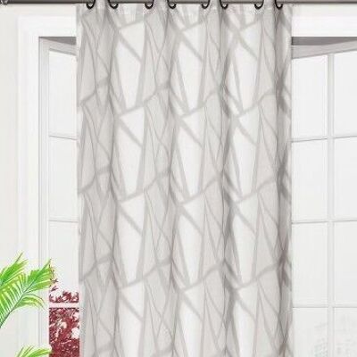 PETRA Sheer Curtain - Eyelet Panel - Gray - 140 x 260 cm - 100% pes