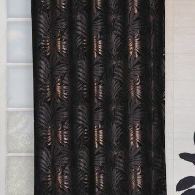 ZANZIBAR curtain - Eyelet panel - Taupe - 140 x 260 cm - 54% pes 40% cotton 6% metallic