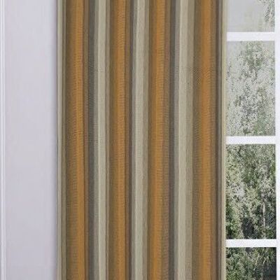 Voile curtain IZMIR - Panel with eyelets - Terracotta - 140 x 260 cm - 100% pes