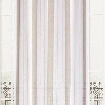 Tenda velata GREGOIRE - Colletto naturale - Pannello con occhielli - 100% pes - 140 x 240 cm