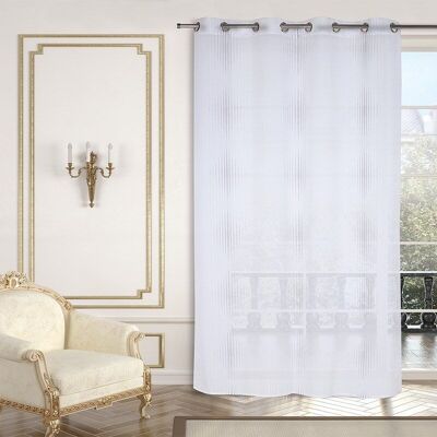 Visillo ACHILLE - Natural - Panel con Ojales - 100% Poliéster - 140 x 240 cm