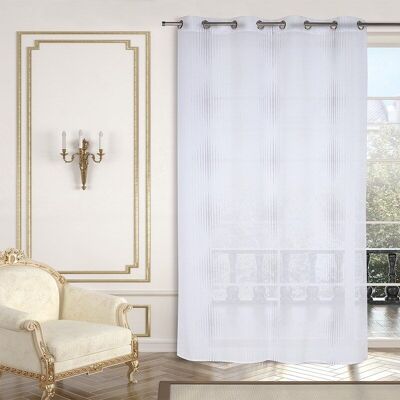 ACHILLE Sheer Curtain - Natural - Grommet Panel - 100% Polyester - 140 x 240 cm