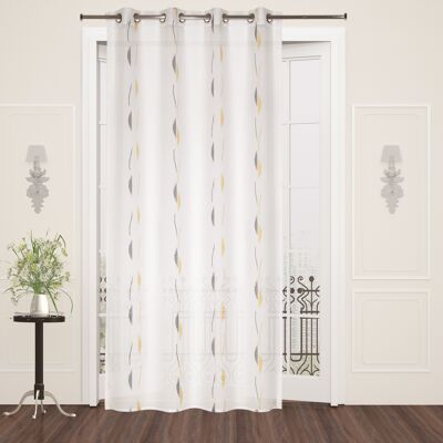 ADA Voile Curtain - Yellow - Eyelet Panel - 100% pes - 140 x 240 cm