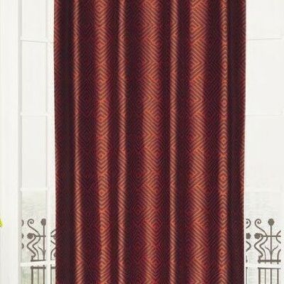 Cortina NOMADE - Naranja - Panel de ojales - 100% pes - 140 x 260 cm