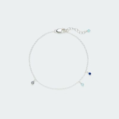 Minimal Ocean palette bracelet silver